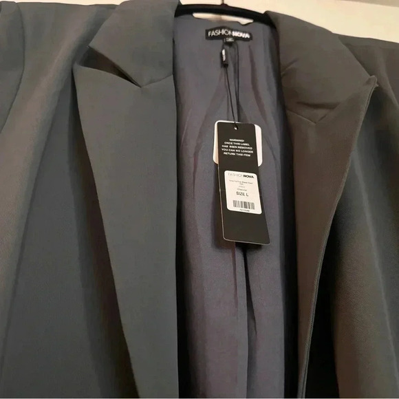 Nine To Five Blazer (JP5973) Charcoal Size Large - Picture 2 of 4